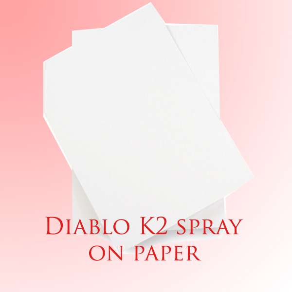 Diablo K2 spray on paper